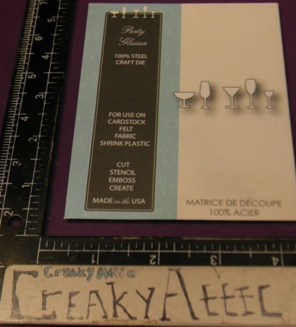 Copas De Vino Fiesta Pequeña 1 Troquelado Seco Estampado Plantilla Caja De Memoria Creakyattic