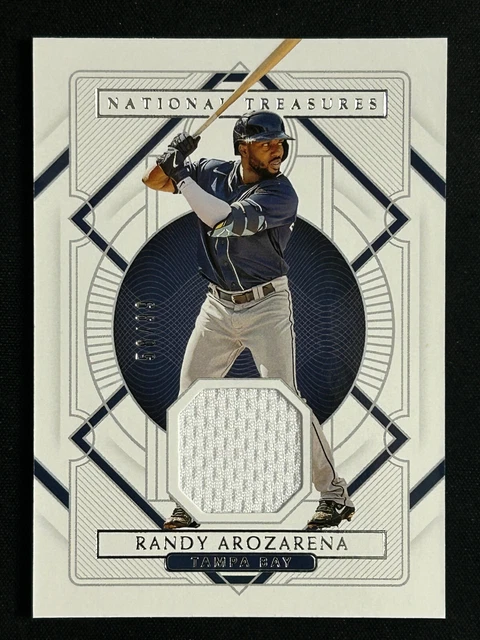2021 Panini National Treasures Randy Arozarena /99 Jersey #67 Tampa Bay Rays