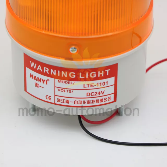 NEW LTE-1101 DC 24V Traffic Industrial Strobe Yellow Signal Warning Light 1PCS
