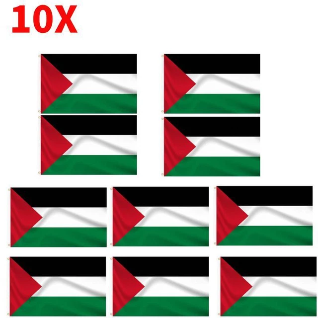 Bandera De Exterior 90x150 Cm De Palestina, Irlanda Y Piratas | Poliéster Resistente A La Intemperie Y A Los Rayos UV