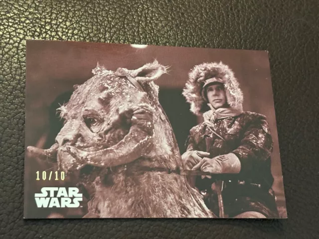 Topps Star Wars Empire Strikes Back 2019 negro y blanco tono rojo/10 tarjetas 4 casi nuevo