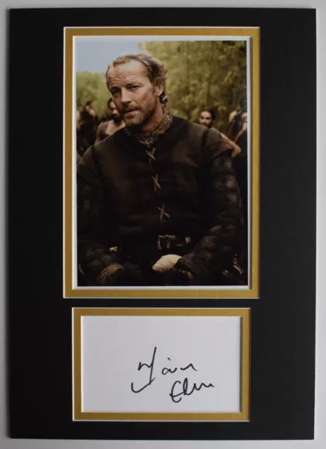 Iain Glen Signed Autograph A4 photo display Game of Thrones GOT TV  AFTAL COA