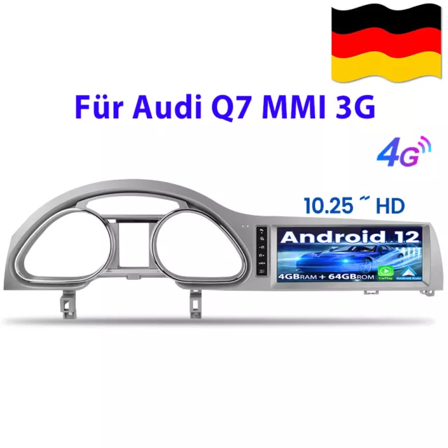 Für Audi Q7 MMI 3G 10-2015 GPS Navi BT 4+64G dab plus radio Carplay wifi+4G RDS