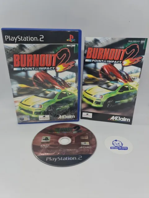 Burnout 2: Point of Impact (Sony PlayStation 2 PS2 PAL) inc manuale 🙂 In perfette condizioni 🙂