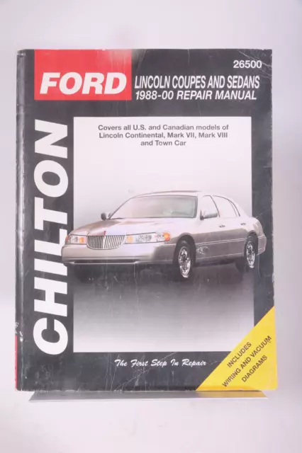 Continental Town Car Mark VII VIII Repair Manual 2000 1999 1998 1997 1996 1995 +