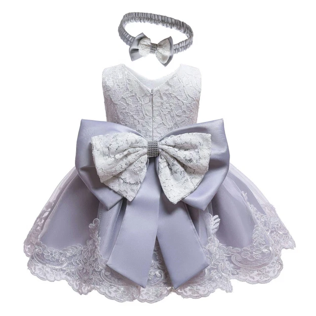 Abito tutù per bambini bambina festa nodo con fiocco concorso matrimonio principessa battesimo 9