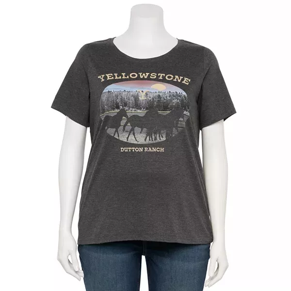 Yellowstone Dutton Ranch T Shirt Tee Logo TV Show Season 5 Women Plus Size 1X 2X