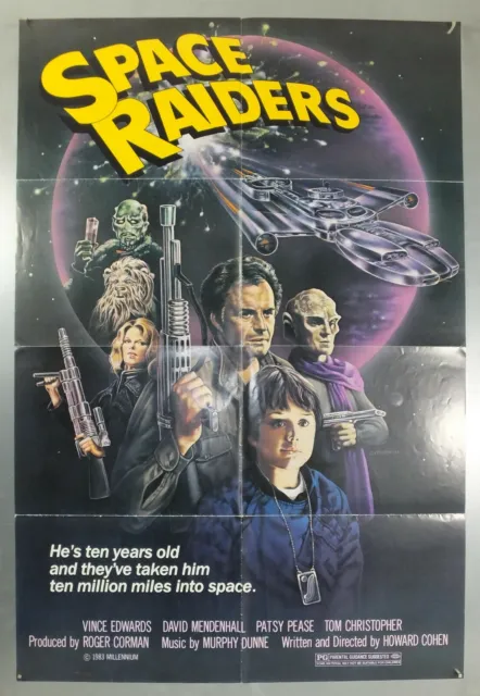 Space Raiders -Vince Edwards / Patsy Pease- Original Usa One Sheet Movie Poster