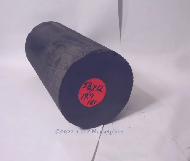 Graphite Anode Electrode High Purity Sifco Plating Round 5-1/2"x 12" 17.7 lbs