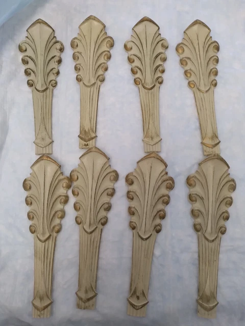 VINTAGE Kirsch Drapery Tiebacks ,Total Of 8 Curtain holdbacks Gold White