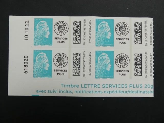 Timbre autoadhésif de France N°8a - Marianne du Bicentenaire