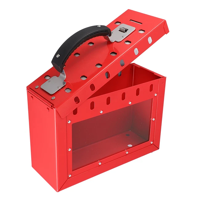 GROUP LOCK BOX Transparent Window Safety Lockout Tagout Box For Office ...