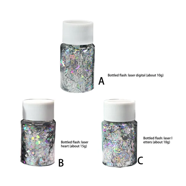 Chunky Glitter Sequins DIY Craft Sparkly Flake Holographic Decals Heart