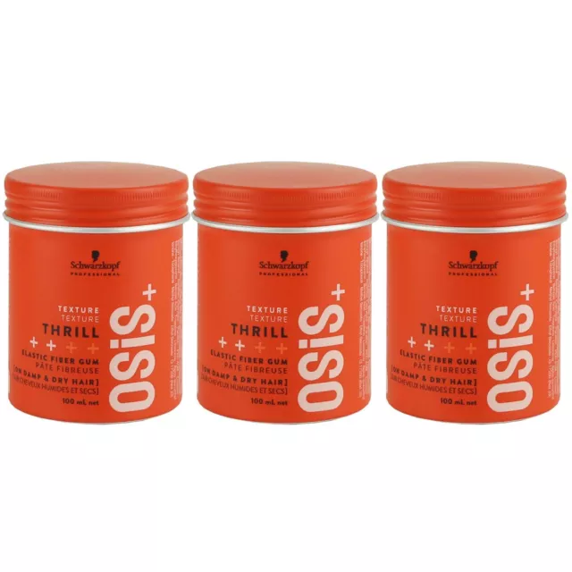 3x Schwarzkopf OSiS Thrill texture Fibre gum 100ml