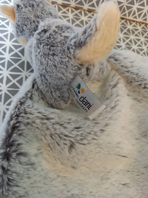 Doudou plat chien blanc gris husky Dani Créations 3