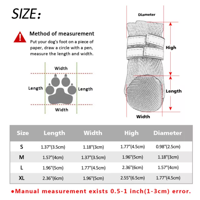 4 pièces chaussures antidérapantes chaussettes en maille réfléchissante bottes bottines pour petit grand chiot 2