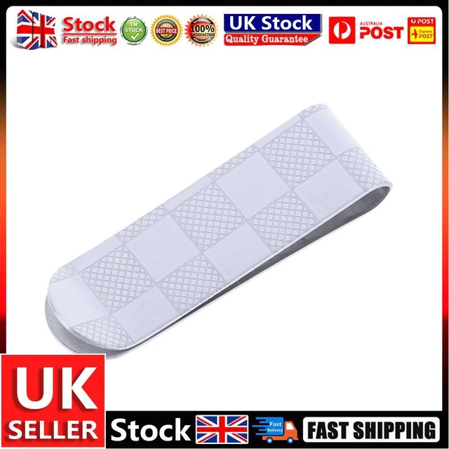 Stainless Steel Credit Money Clip Durable Plaid Purse Card Clip for Men Business