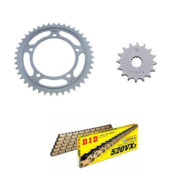 Kit Chaîne Et Pignons Pour Yamaha MT09 SP (RN43T) 2018 - Chaîne DID Gold 525VX3, Pignon 16 Dents, Plateau 45 Dents - Transmission Complète