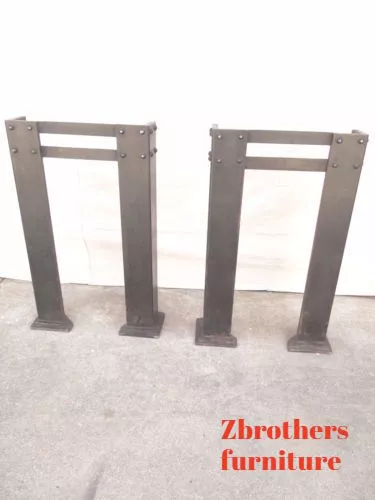 set of metal industrial dining room table sofa hall table legs reproduction