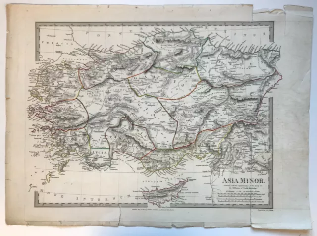 Antique map of Turkey & Cyprus by C. Ptolemeus - L. Fries