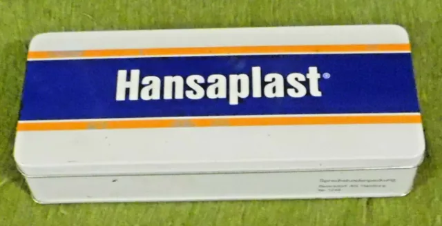 Alte Dose , Blechdose , Hansaplast Nr 1249 , 24 cm x 10 cm , Hoehe: 4,5 cm ,