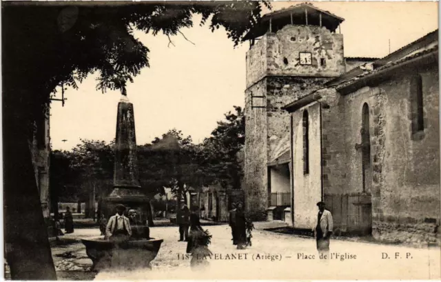 CPA LAVELANET Place de l'Église Ariege (101588)