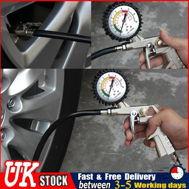 UK Digital Tire Pressure Gauge 220 PSI Dial Pressure Meter Gauge for Car Auto Tr