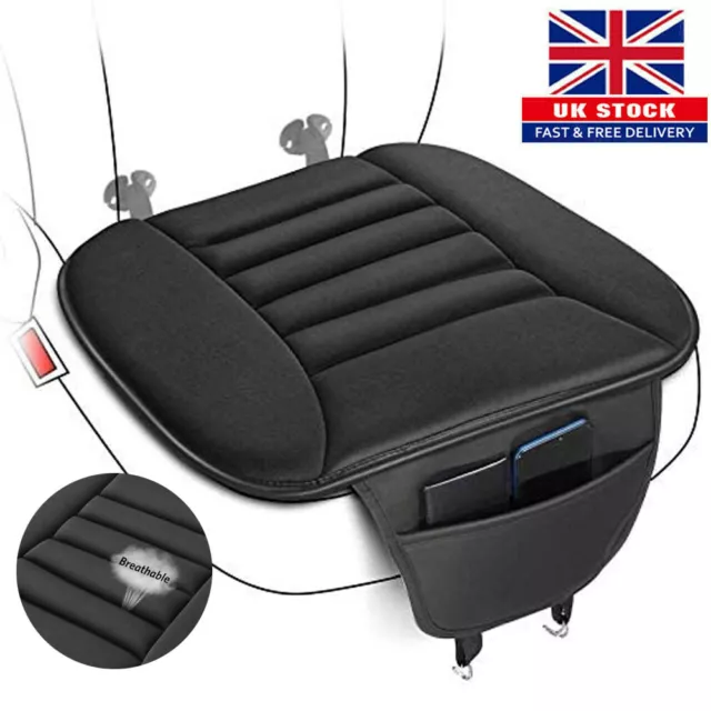Memory Foam Front Car Seat Cushion Mat Pad Chair Protector Breathable Cover UK