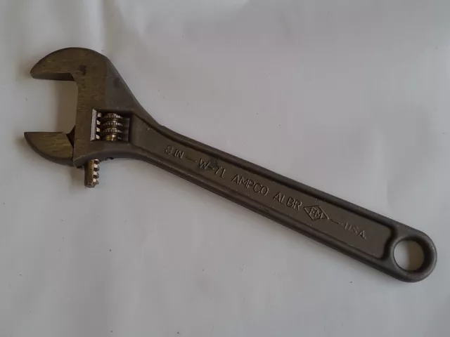 Ampco W-71 8" Aluminum Bronze ALBR Non Sparking Adjustable Wrench