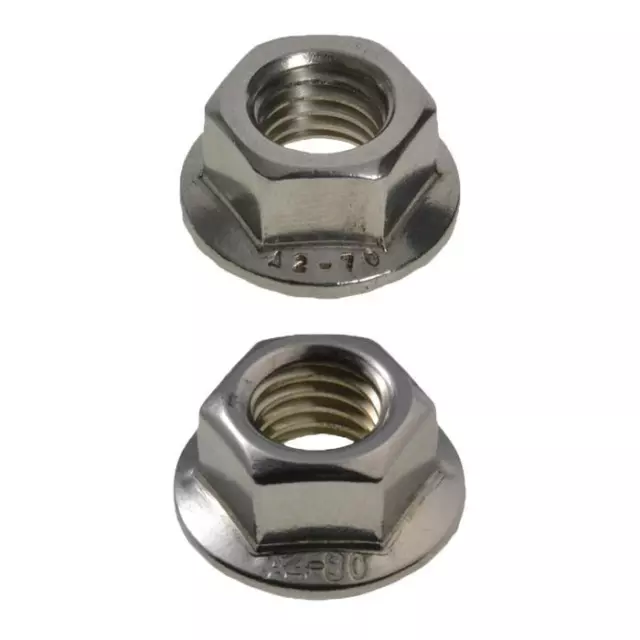 M4 M5 M6 M8 M10 M12 Metric Coarse Hex Flange Serrated Nut Stainless Steel