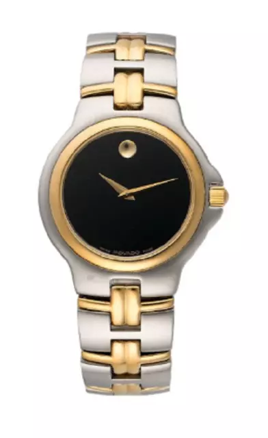 Movado Museum 81.E2.887.2 Stainless Steel And Gold Plated Black Dial Men's Watch
