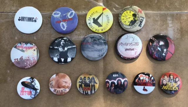 Punk Rock Buttons Pins Classic 80s 90s Music 1 Inch Size Lot of 15 (LSB4)