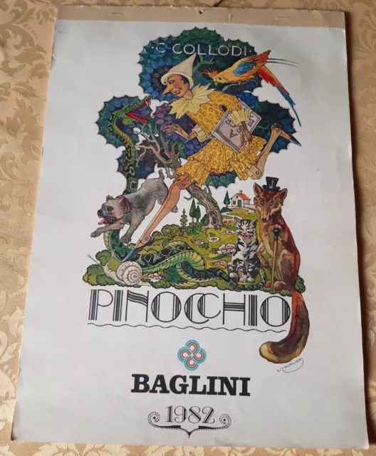 C. Collodi - Pinocchio - Calendario 1982 - illustrazioni di L. Cavalieri