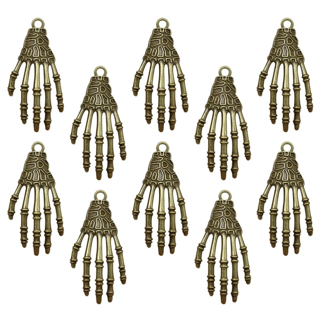 20 pièces alliage main os pendentif breloques bricolage fabrication de bijoux ac