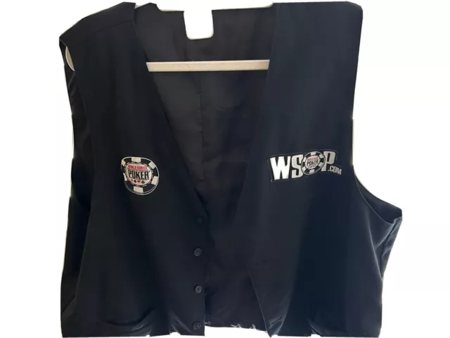 World Series Of Poker Dealer Vest XXL RARE