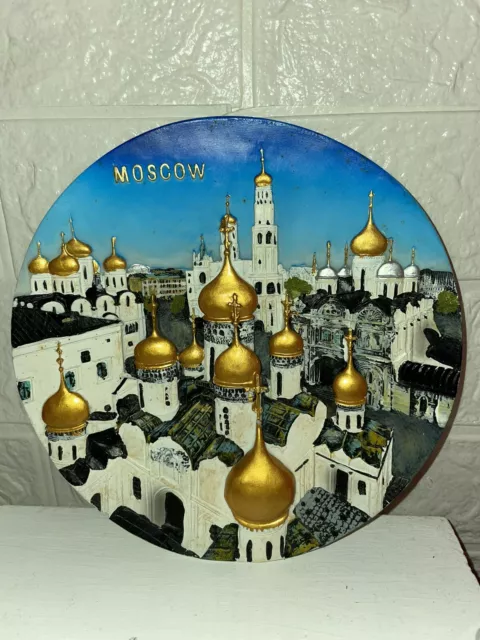 Hand Made Painted Moscow Collection Souvenir Plate