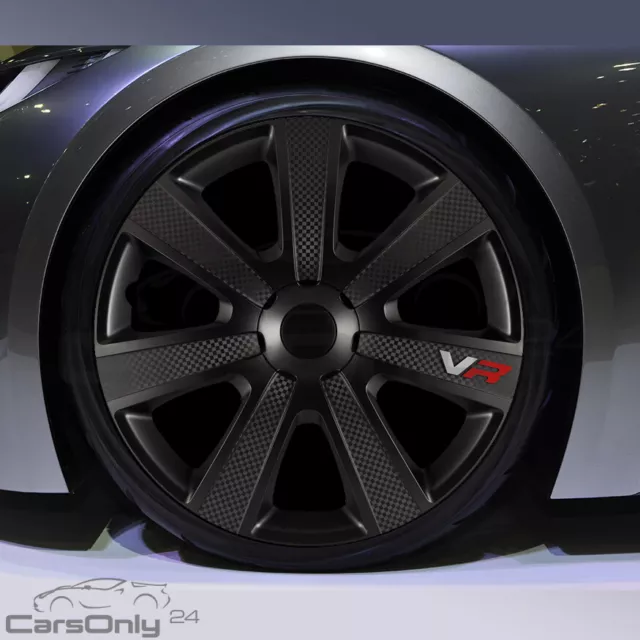 4x Radkappen 16 Zoll VR Carbon Pro Radzierblenden Blenden Radblenden Tuning