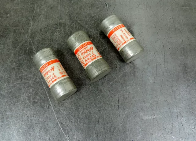 Gould Shawmut A4J45 AmpTrap Fuse 45A Lot of Three (3)