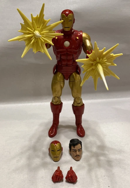 Marvel Legends Series Iron Man Action Figure 80 Years Tony Stark Head Hasbro 6”