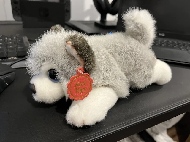 Keel Toys - Peluche de Cachorro de Husky con Correa (Blanco/Gris) | en línea Keel Toys - Peluche de Cachorro de Husky con Correa (Blanco/Gris) | en línea