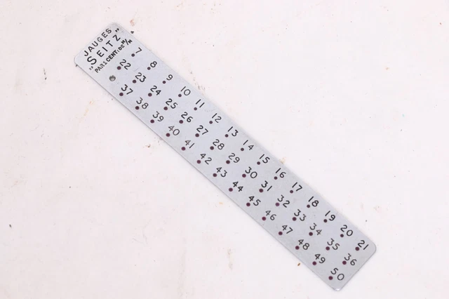 Vintage Jauges Seitz Jeweled Pivot Gauge - Watchmaker Repair Tool Sized 7 - 50Mm Vintage Jauges Seitz Jeweled Pivot Gauge - Watchmaker Repair Tool Sized 7 - 50Mm