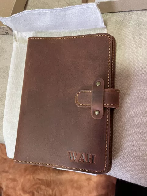 Handmade leather journal notebook