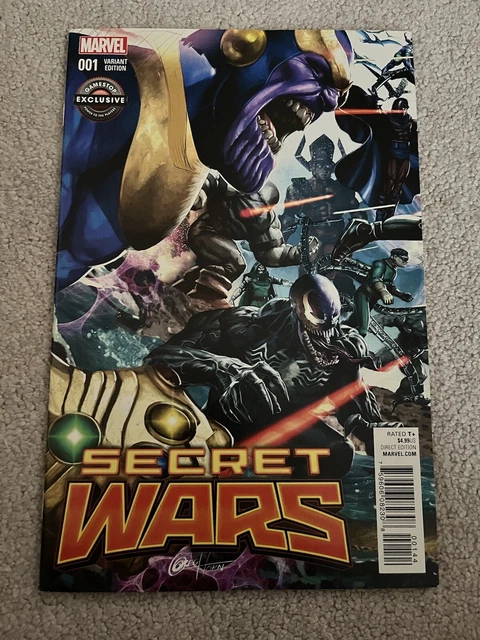 Secret Wars 1, Marvel Comics, 2015 Gamestop Exclusive Greg Horn Villains Variant