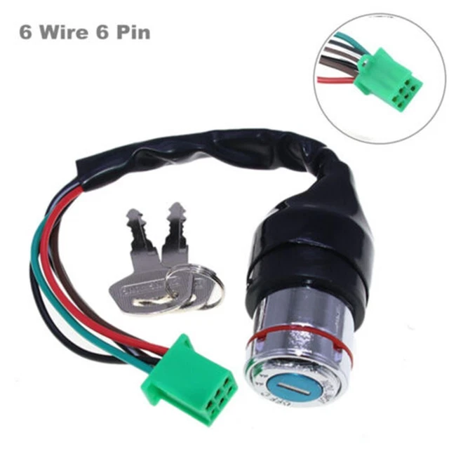 Motorcycle Switch Ignition Switch 6 Wire Ignition Key Switch Lock Keys Set