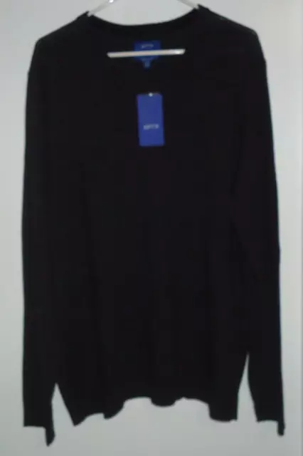 Men's APT. 9 Slim Fit Merino Wool Blend Sweater V-Neck Dark Gray Size 2XL NWT