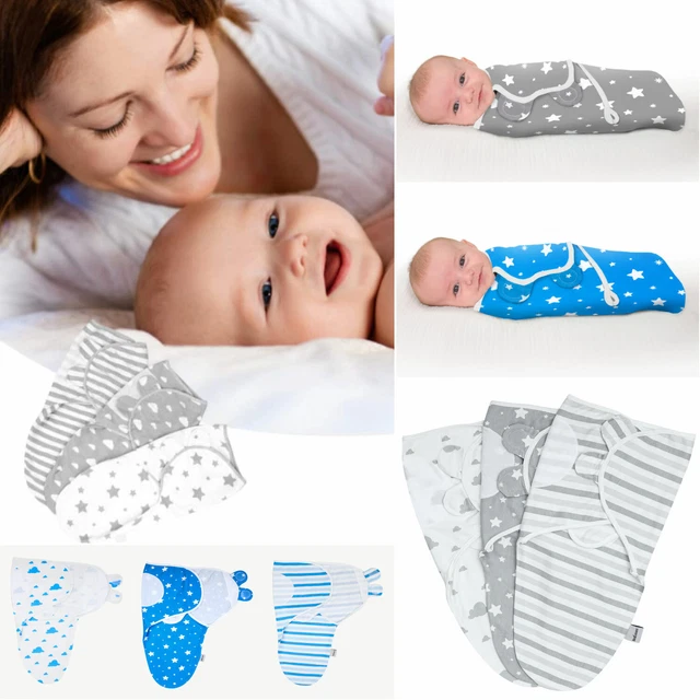 Confezione da 3 coperte avvolgente neonato bambino bambina trasportino neonato leggera