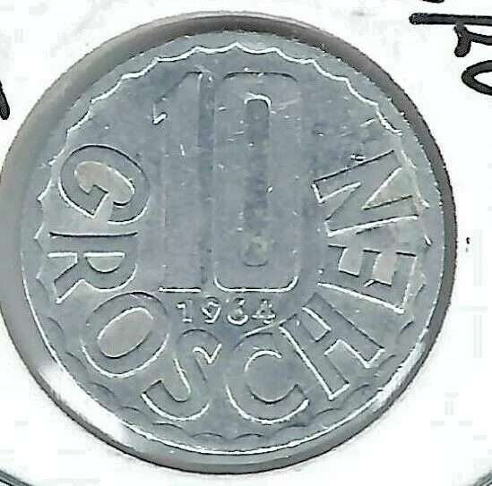 1964 Austria 10 Groschen Imperial Eagle Austrian Shield Coin!