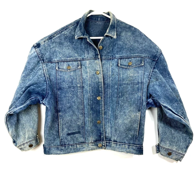 VTG Hovis Men's 80s Stone Wash Denim Jacket Sz Large