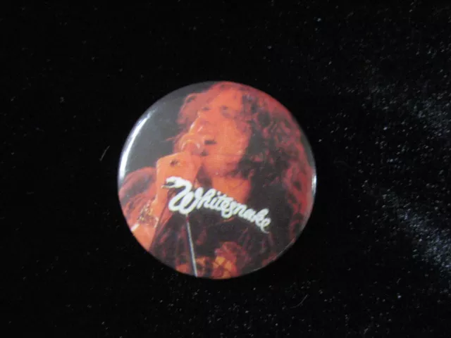 Whitesnake-David Coverdale-Heavy Metal-Pin Badge Button-80's Vintage-Rare