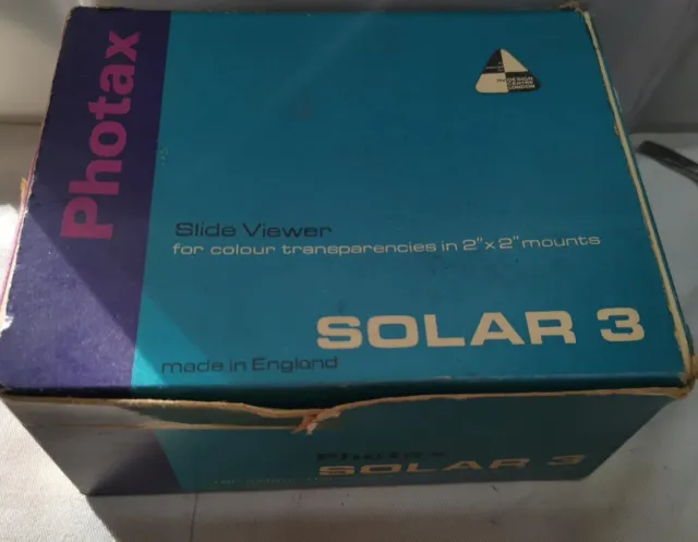 Photax Solar 3 Slide Viewer (inc. Box & Instructions) (No. 5)